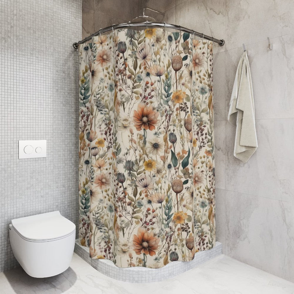Elegant Flora Shower Curtain for a Chic Bathroom Makeover