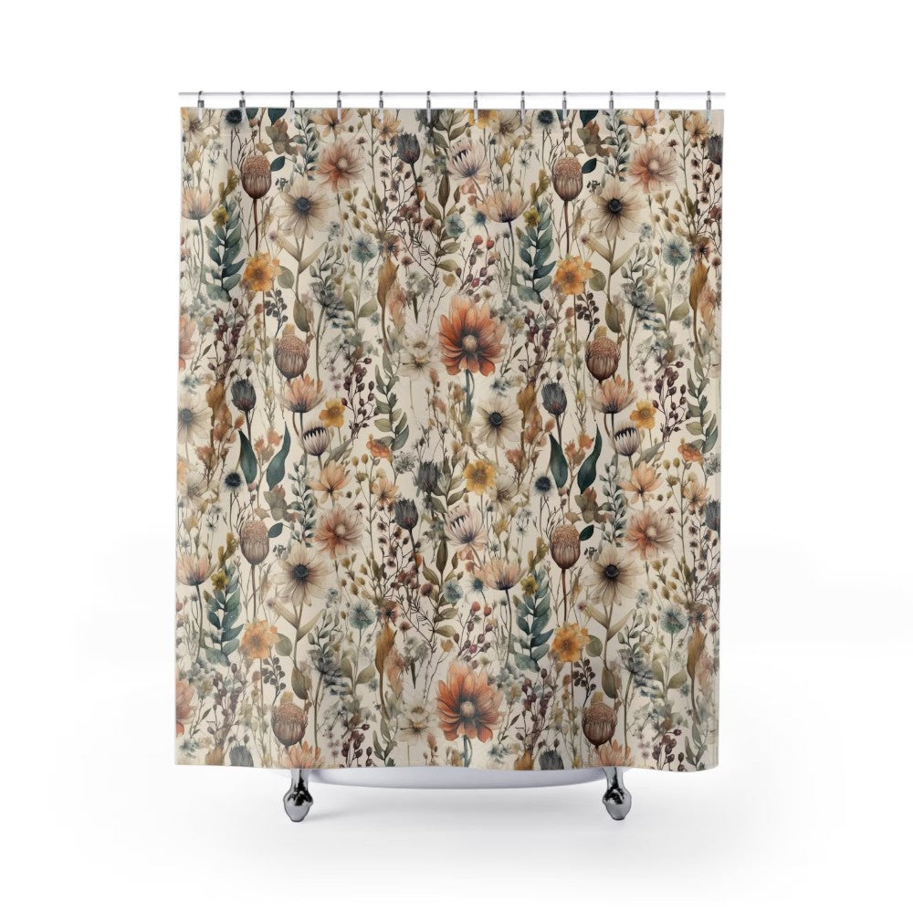 Elegant Flora Shower Curtain for a Chic Bathroom Makeover
