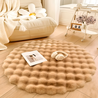 Round Non-Slip Velvet Floor Mat – Soft Fleece Home Decor