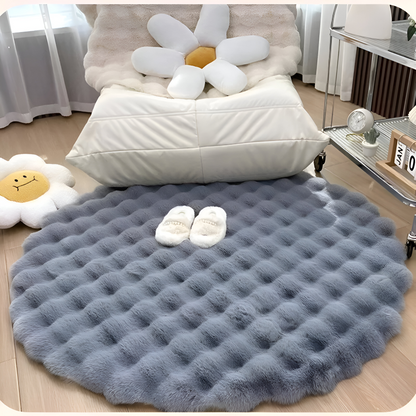 Round Non-Slip Velvet Floor Mat – Soft Fleece Home Decor
