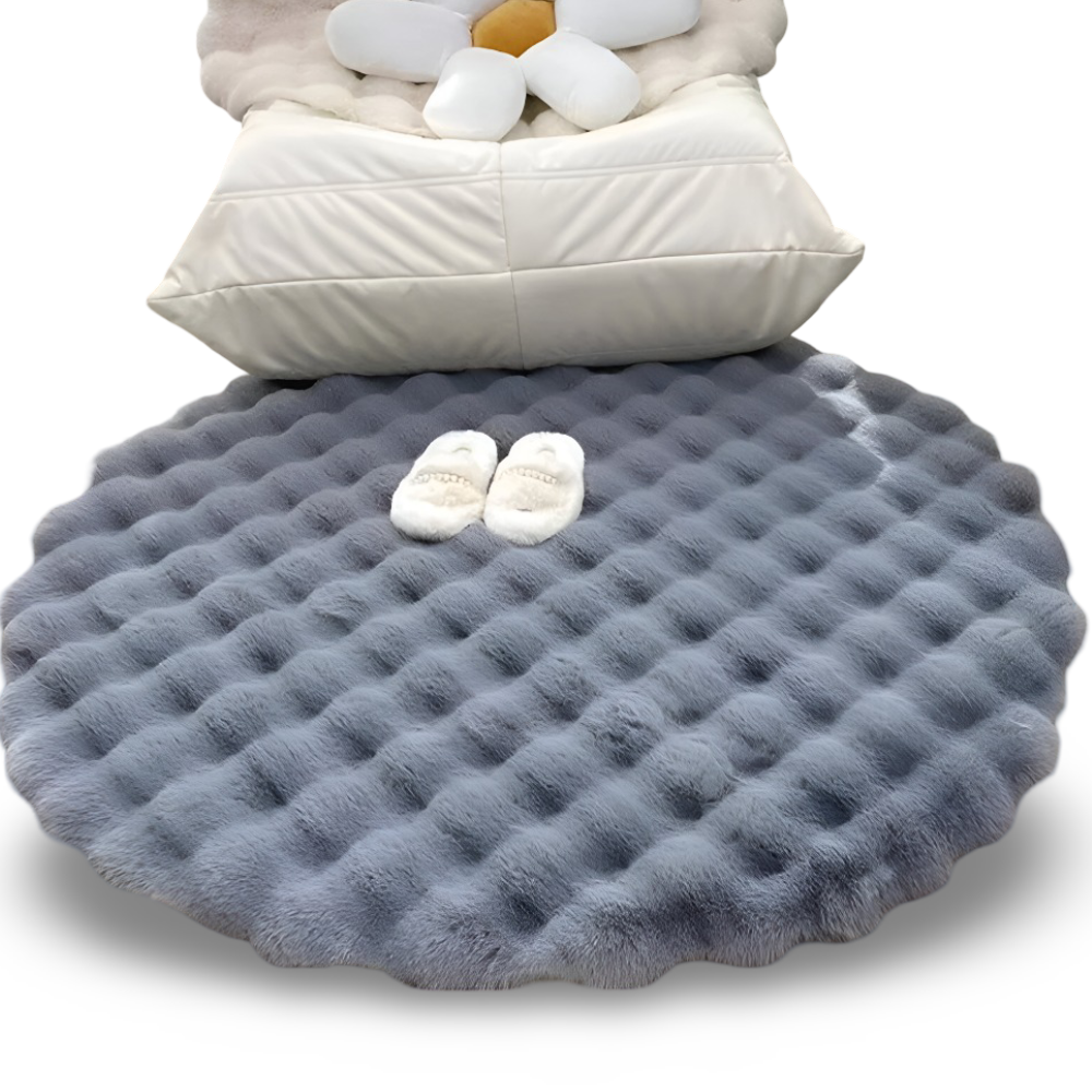 Round Non-Slip Velvet Floor Mat – Soft Fleece Home Decor