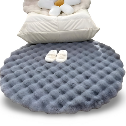 Round Non-Slip Velvet Floor Mat – Soft Fleece Home Decor