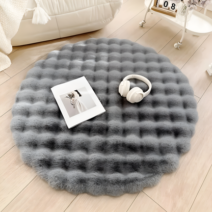 Round Non-Slip Velvet Floor Mat – Soft Fleece Home Decor