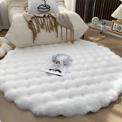 Round Non-Slip Velvet Floor Mat – Soft Fleece Home Decor