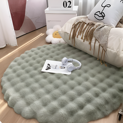 Round Non-Slip Velvet Floor Mat – Soft Fleece Home Decor