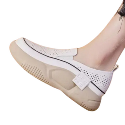Retro Platform Sneakers for Women - Casual Slip-On Loafers