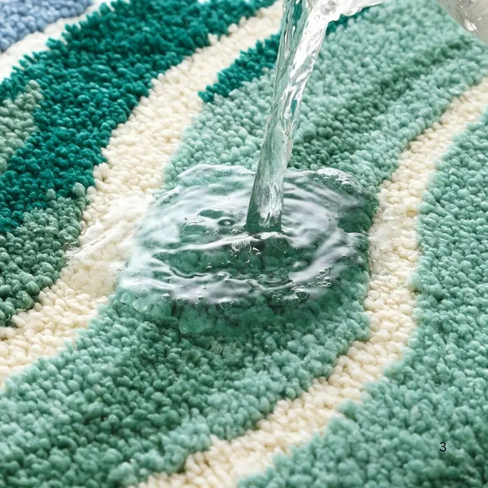 Coastal Waves Plush Bath Mat for Ultimate Comfort