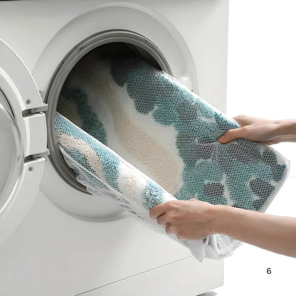 Coastal Waves Plush Bath Mat for Ultimate Comfort