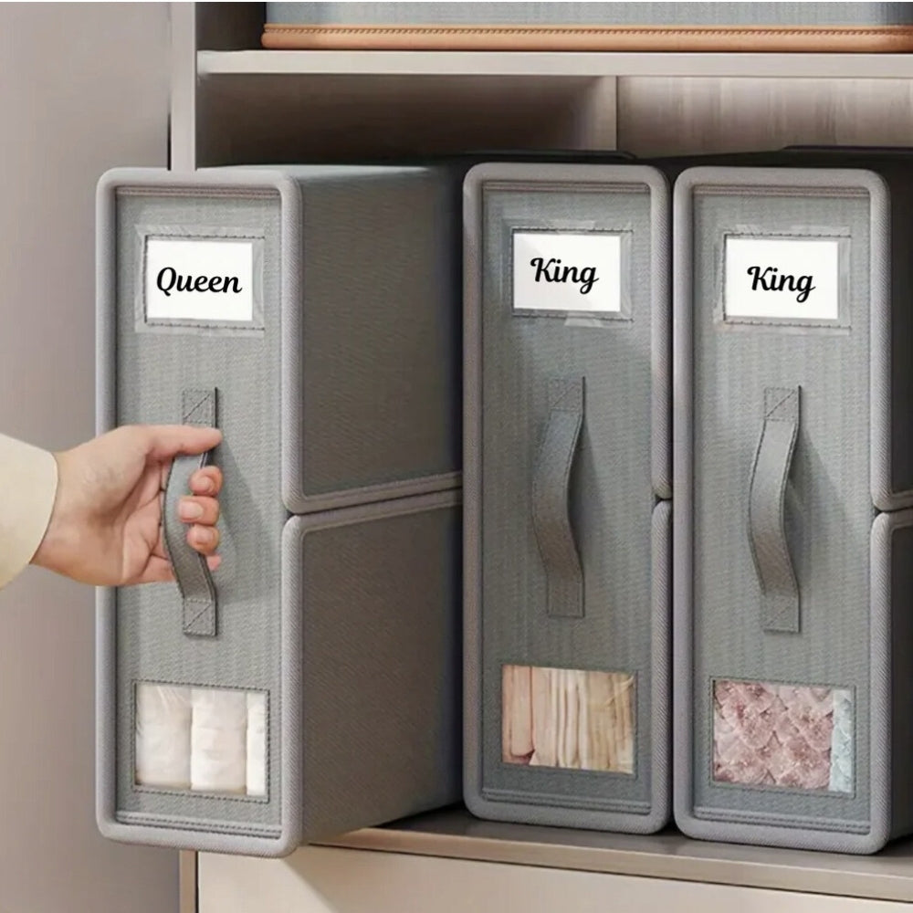 Compact Bedding Storage Solution
