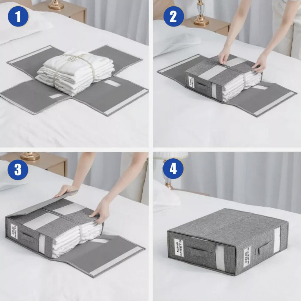 Compact Bedding Storage Solution