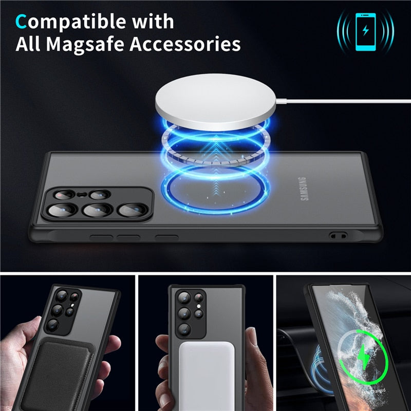 Magnetic Phone Case for Samsung - Shockproof Protection in Various Colors