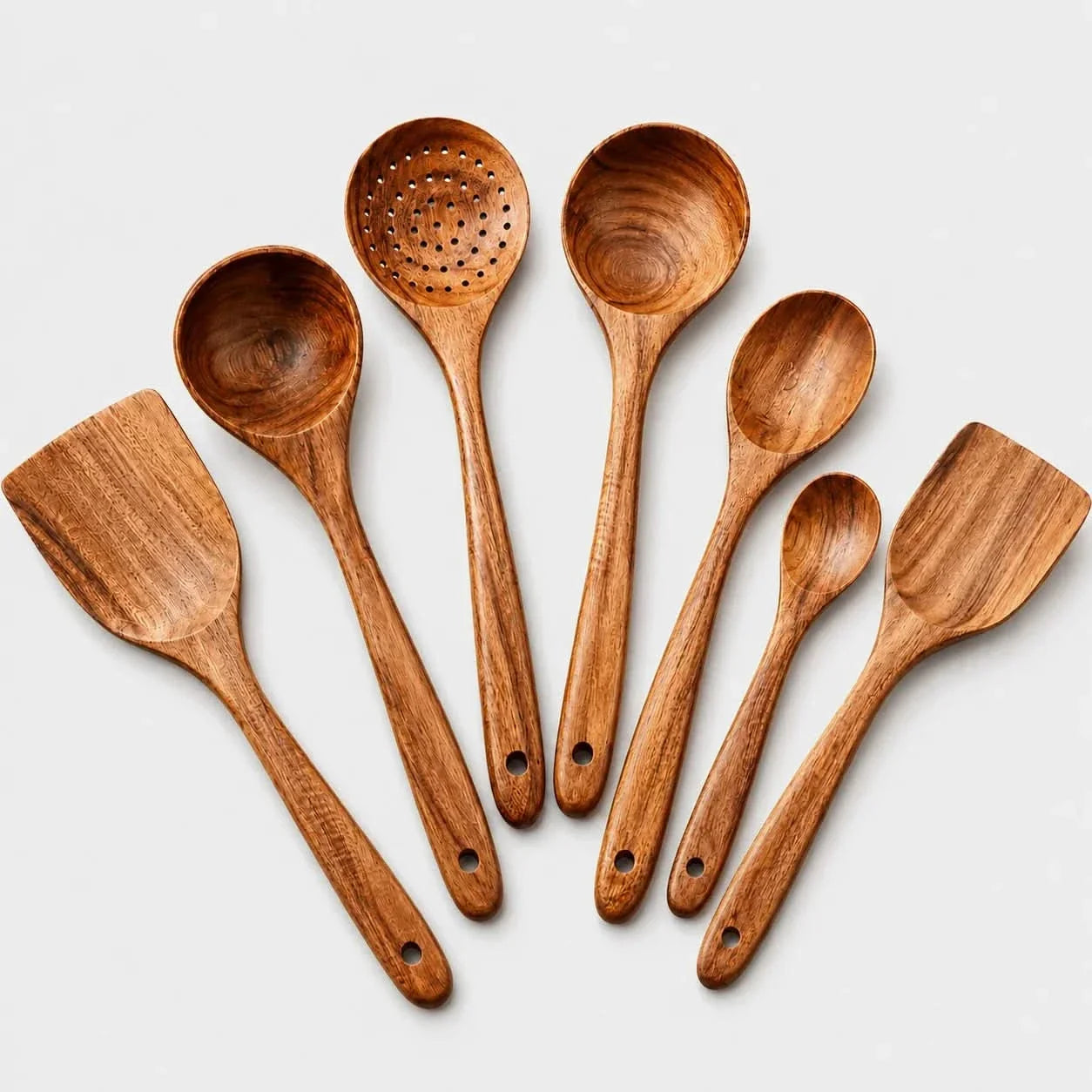 Teak Wood Kitchen Utensil Collection