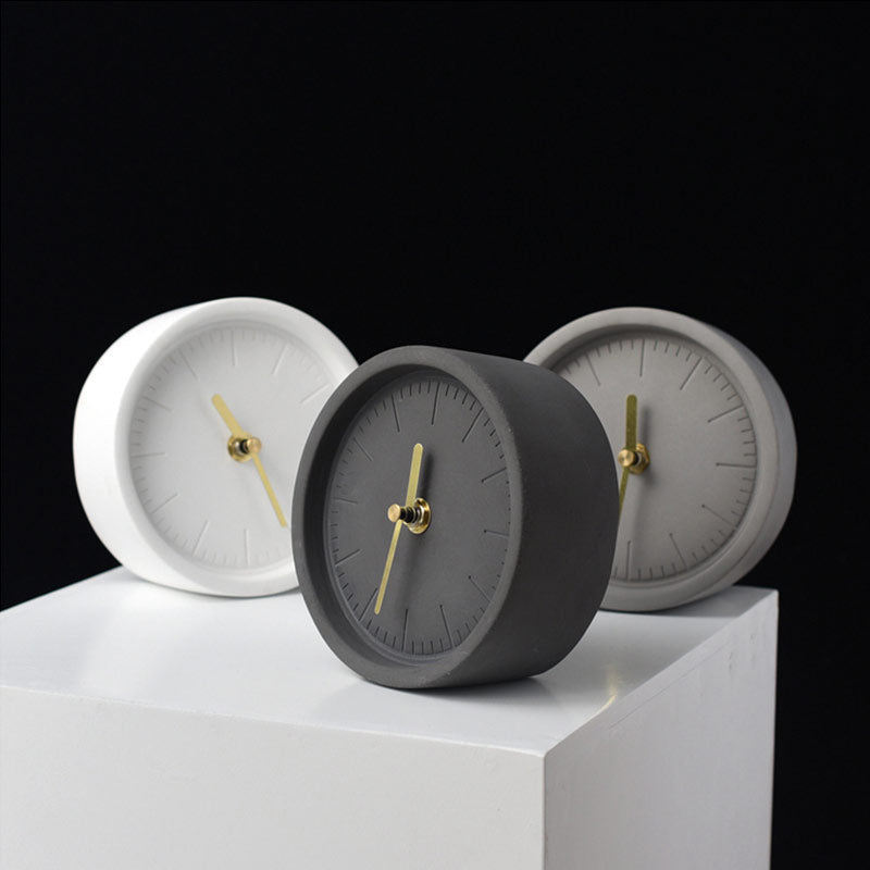 Modern Cement Clock for Desk – Elegant Design with Timeless Appeal