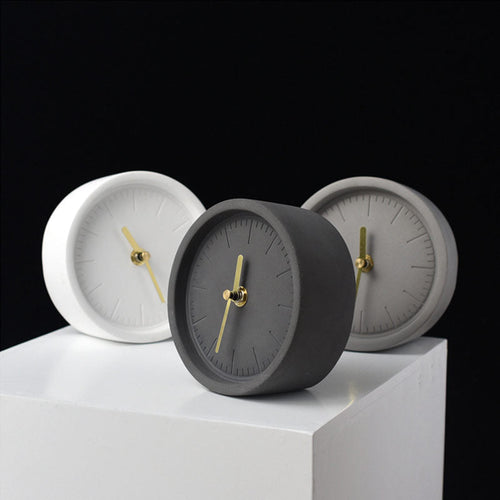 Modern Cement Clock for Desk – Elegant Design with Timeless Appeal