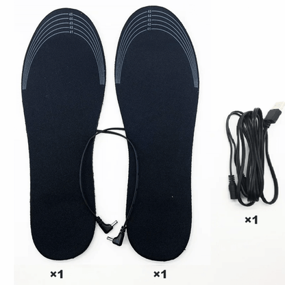Rechargeable USB Heated Insoles – Breathable Portable Foot Warmers