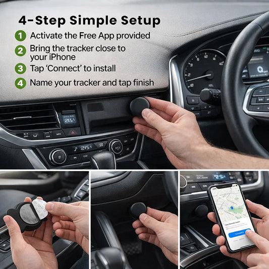 24/7 Security Car Tracker with Mobile App Access – Compact Design