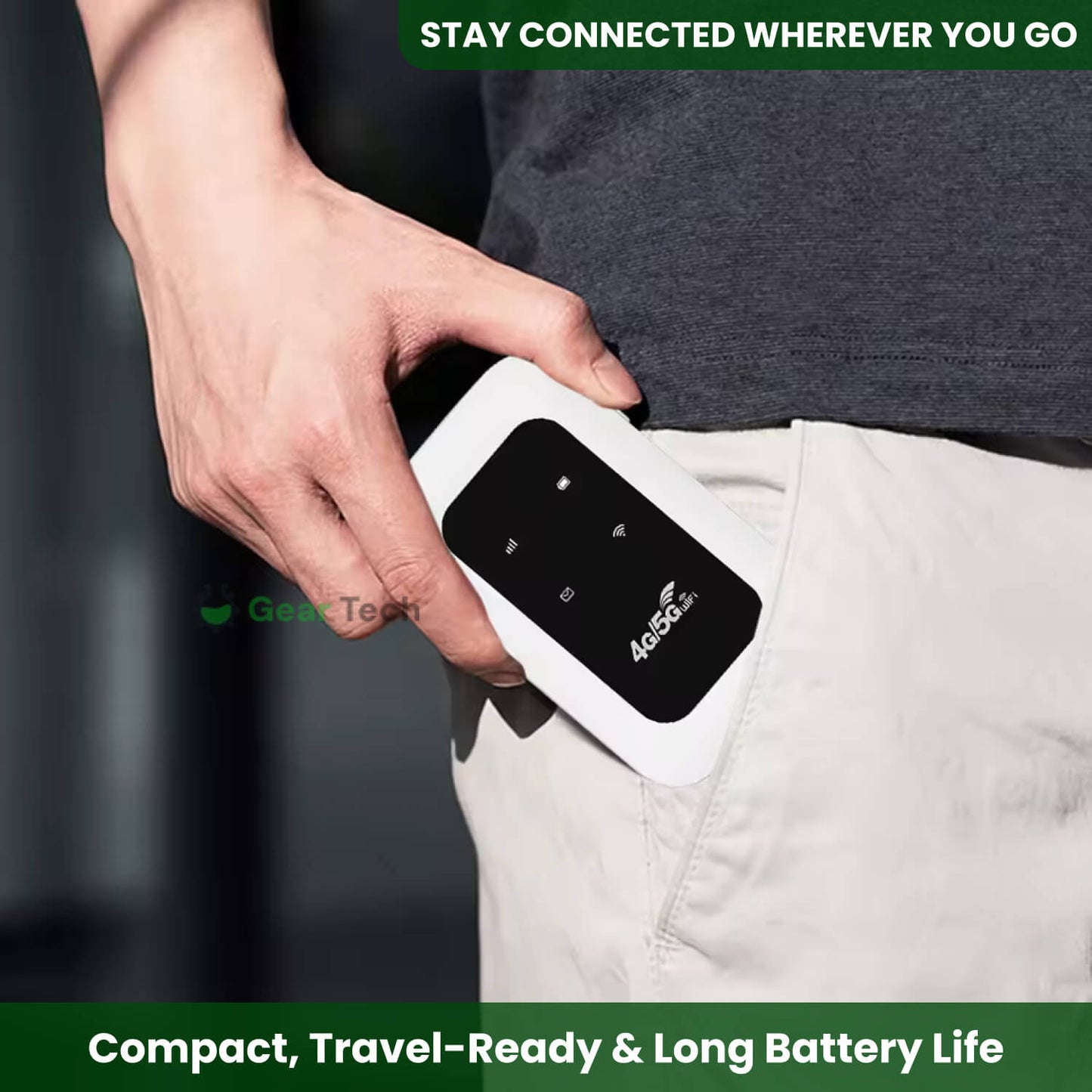 Portable 5G Wi-Fi Router for Secure High-Speed Connections at Home and Travel