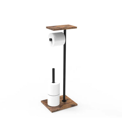 Free-Standing Toilet Paper Holder with Handy Storage