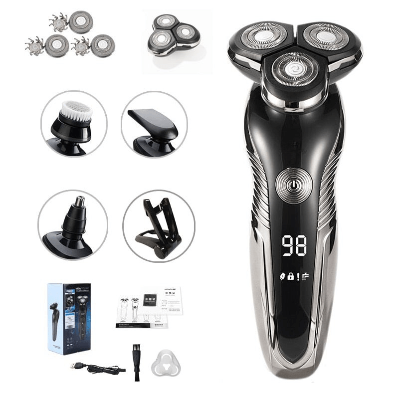 Electric Wet and Dry Shaver - Waterproof and Skin-Friendly Design
