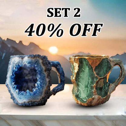 Elegant Mineral Crystal Coffee Mugs for a Unique Brewing Experience