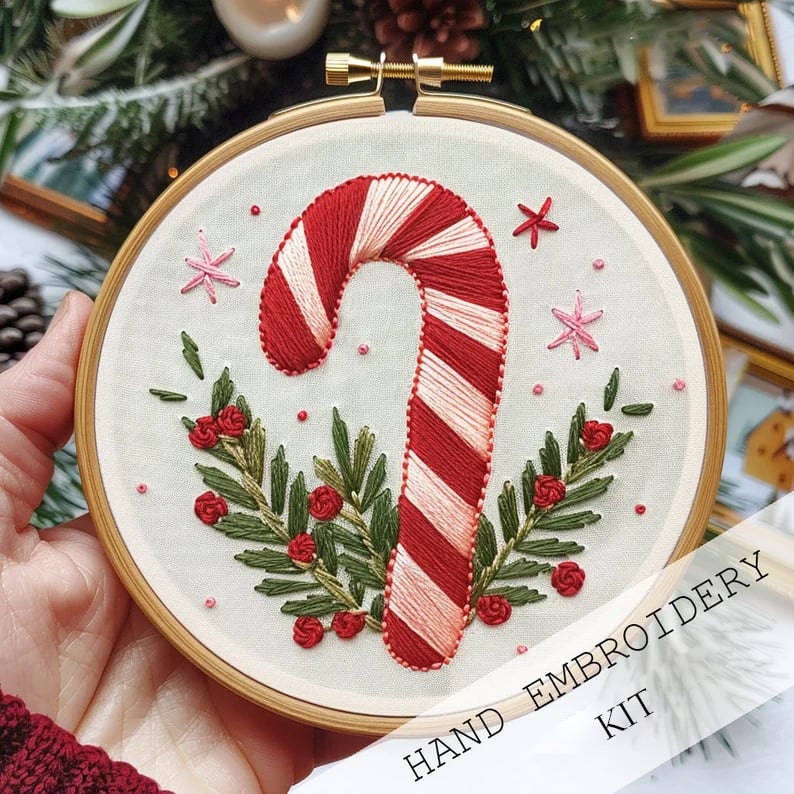 CozyCraft Winter Village Embroidery Kit – Create Holiday Magic Stitch by Stitch