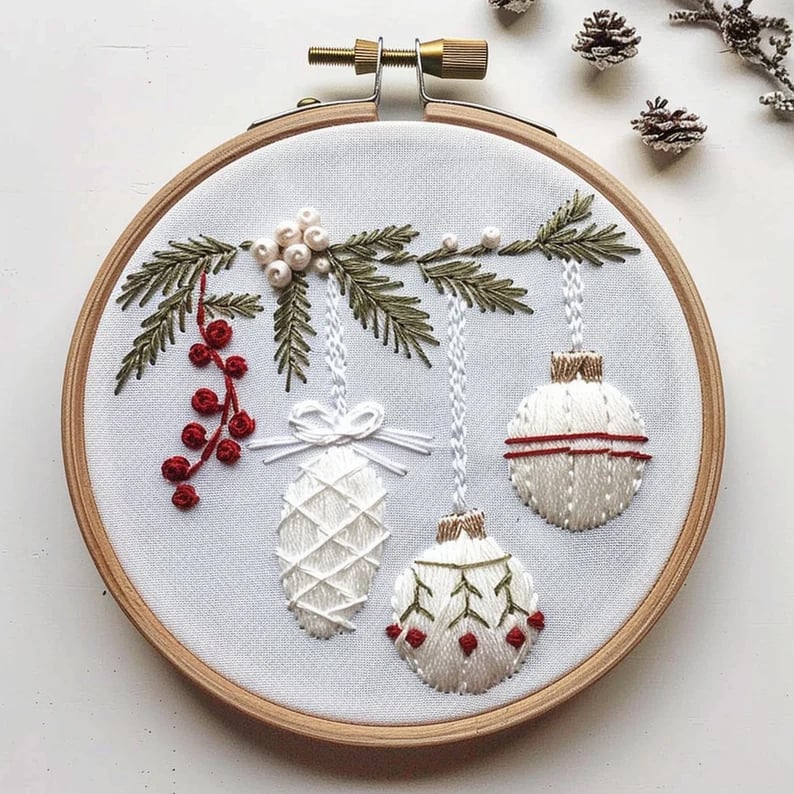 CozyCraft Winter Village Embroidery Kit – Create Holiday Magic Stitch by Stitch