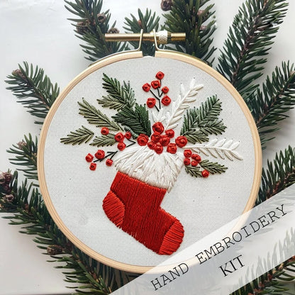 CozyCraft Winter Village Embroidery Kit – Create Holiday Magic Stitch by Stitch