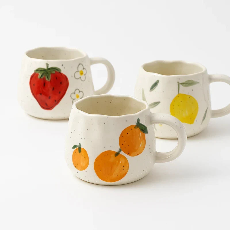 Handcrafted Ceramic Cups for Fruit Garden Decor