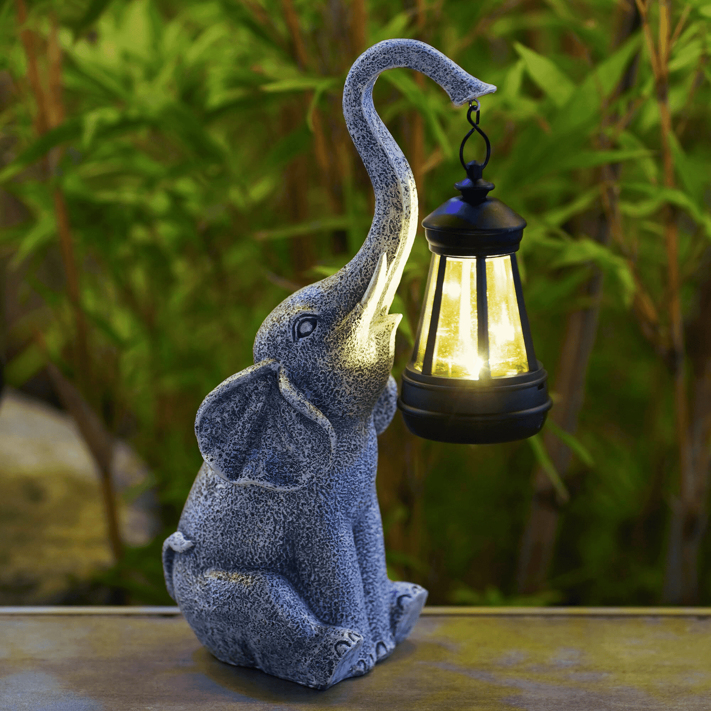 Solar Garden Lamp - Elephant Design
