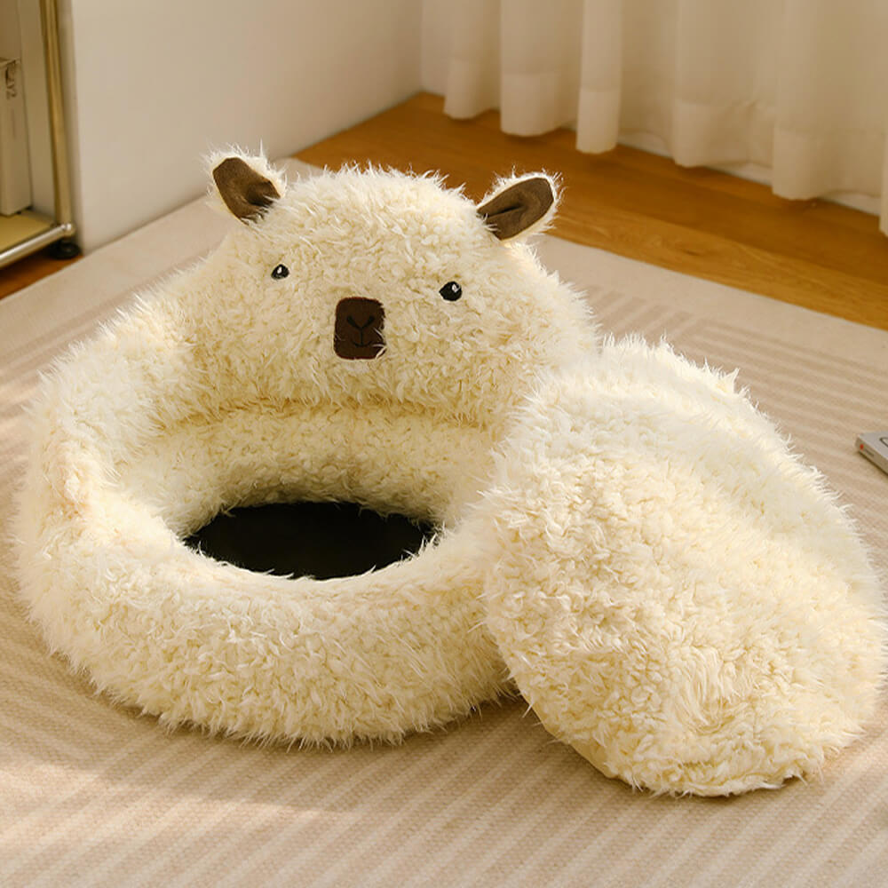 Winter Comfort Dog Beds Inspired by Alpaca Design