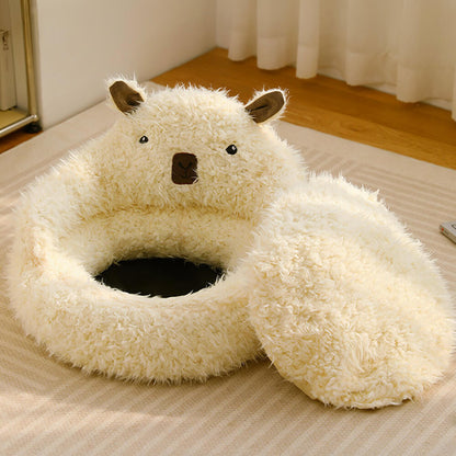 Winter Comfort Dog Beds Inspired by Alpaca Design