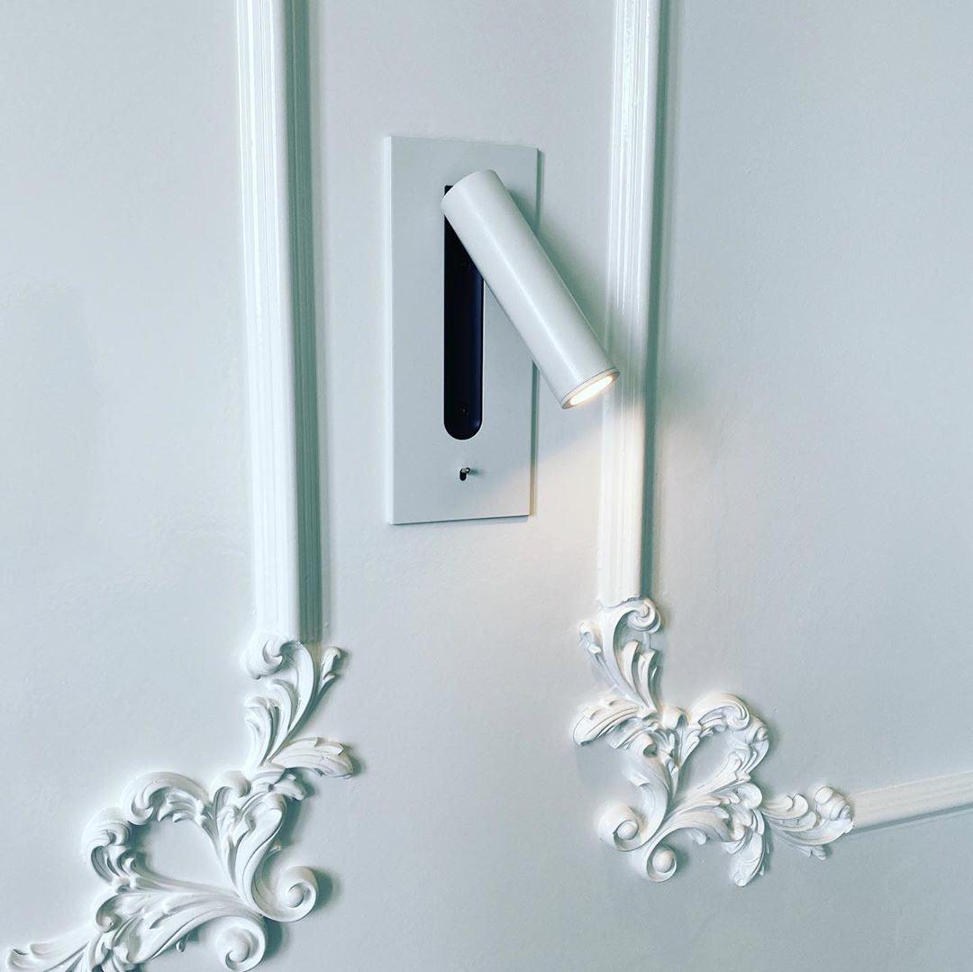 Contemporary Wall-Mounted Bedside Lamp with Adjustable LED Light
