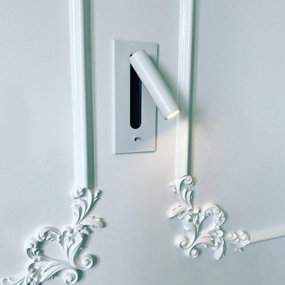 Contemporary Wall-Mounted Bedside Lamp with Adjustable LED Light