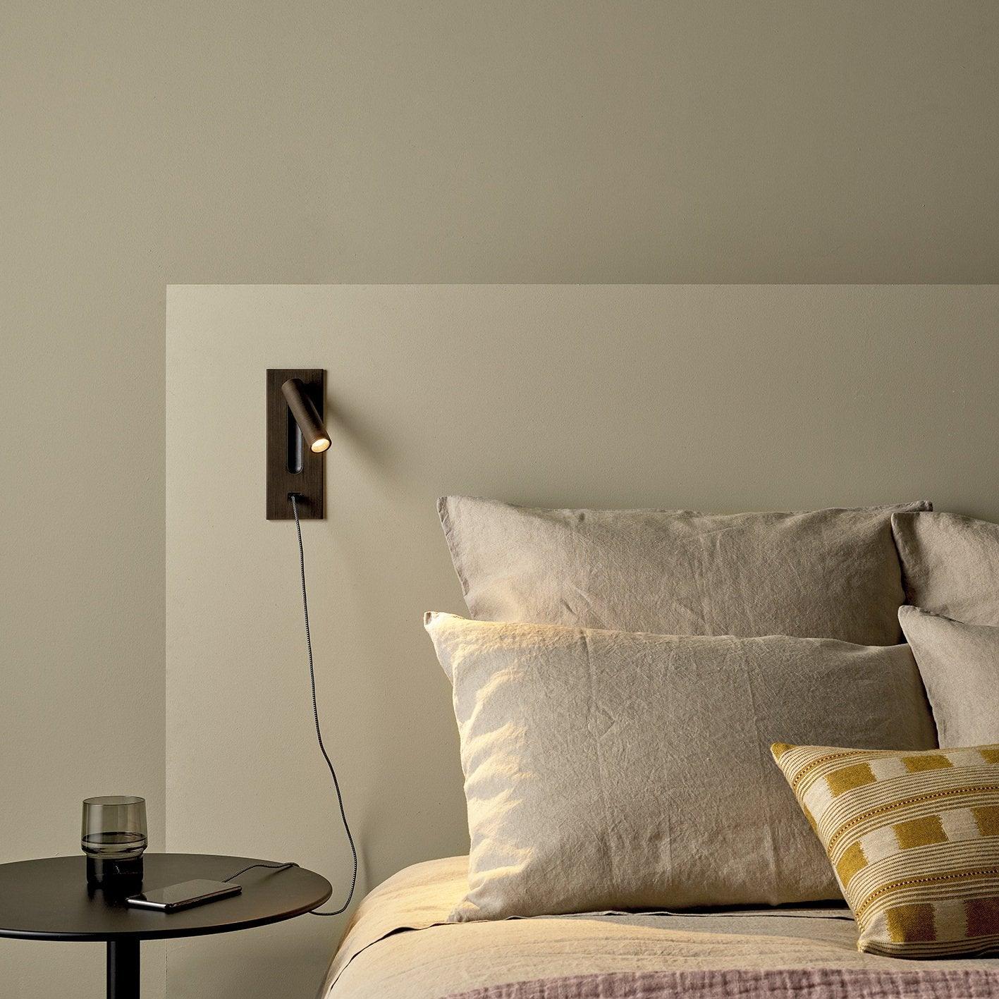 Contemporary Wall-Mounted Bedside Lamp with Adjustable LED Light