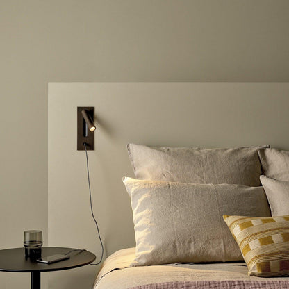 Contemporary Wall-Mounted Bedside Lamp with Adjustable LED Light