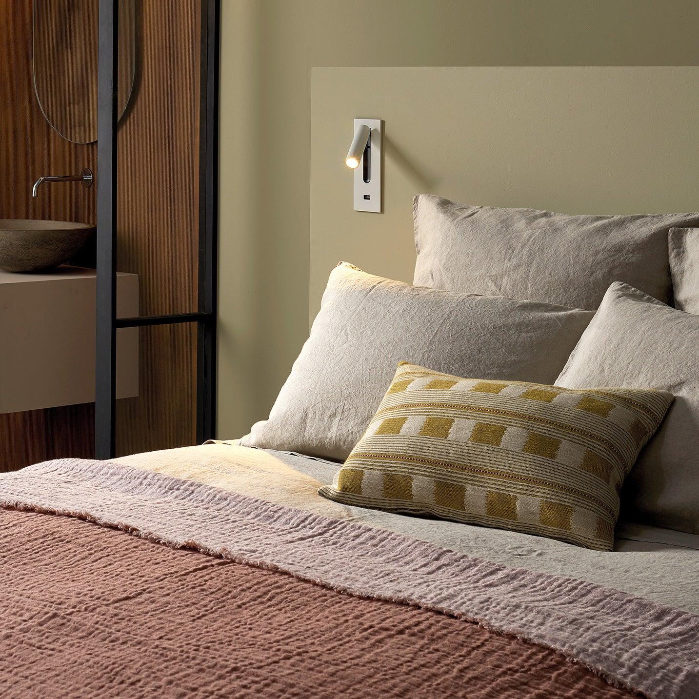 Contemporary Wall-Mounted Bedside Lamp with Adjustable LED Light