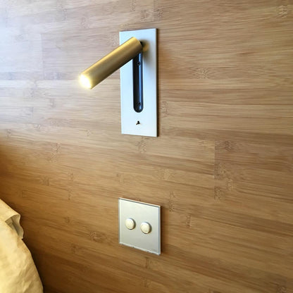 Contemporary Wall-Mounted Bedside Lamp with Adjustable LED Light