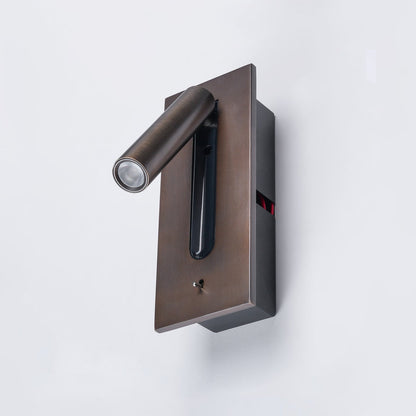 Contemporary Wall-Mounted Bedside Lamp with Adjustable LED Light