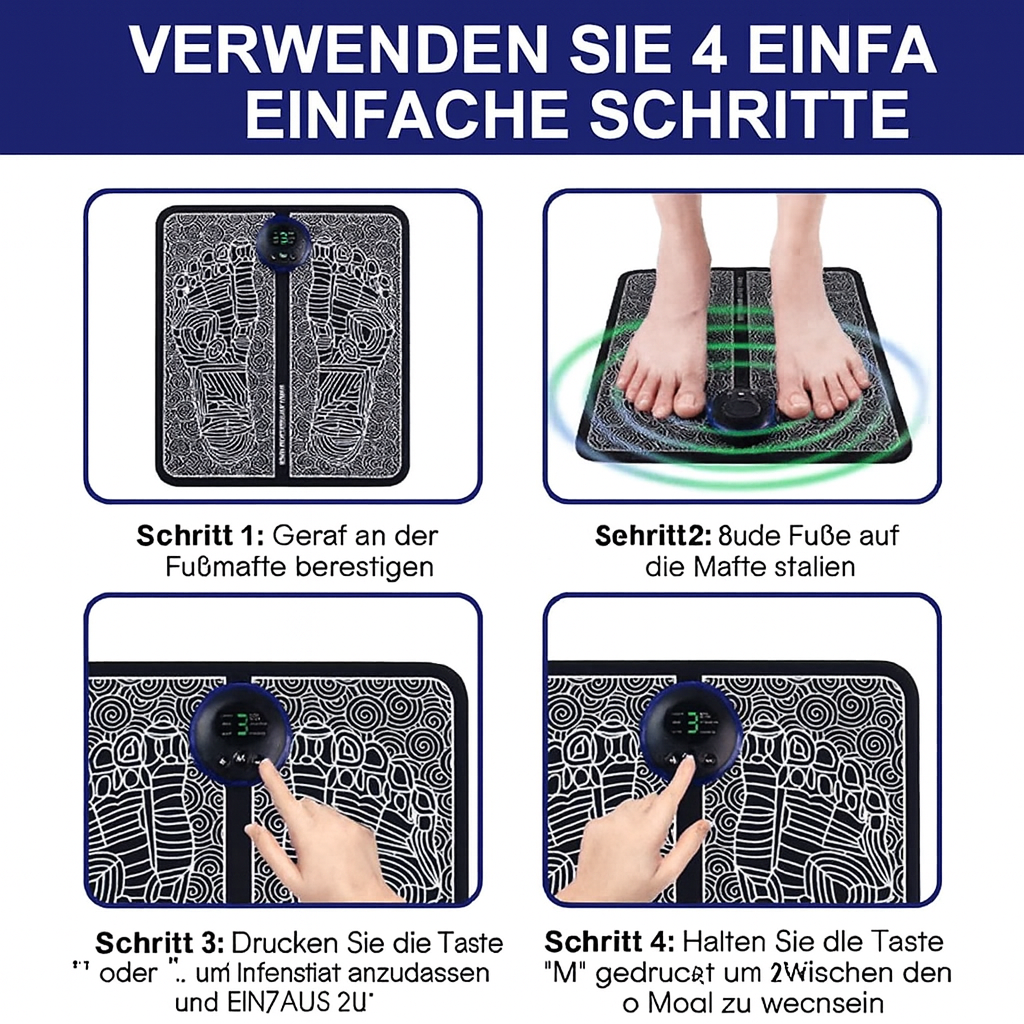Revitalizing Foot Massager | EMS Therapy Mat for Home Relaxation