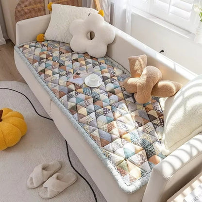 Vibrant Vintage-Inspired Sofa Protector Cover