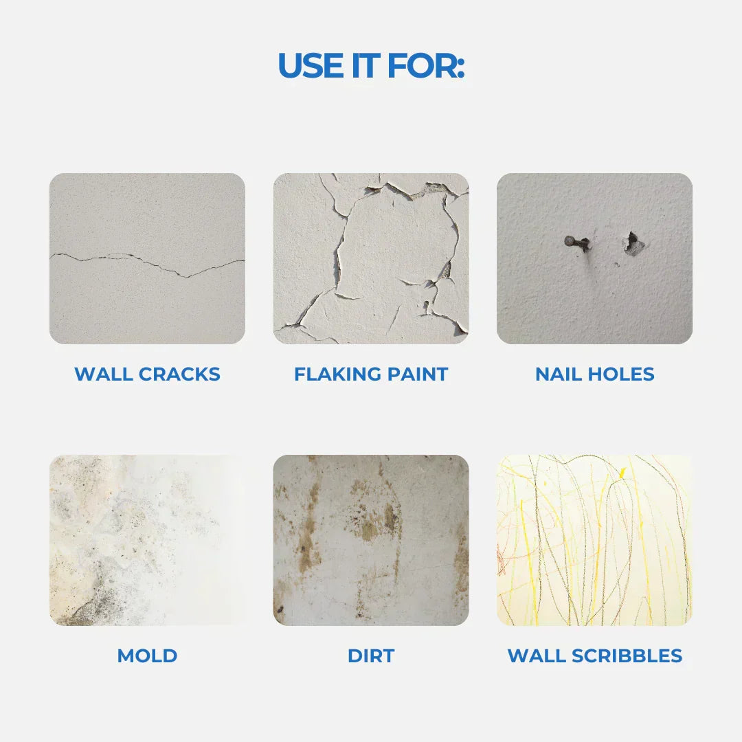 QuickFix Wall Repair Compound with Precision Tip | Fast-Drying for Smooth Finish | Ideal for Plaster, Concrete & Painted Surfaces