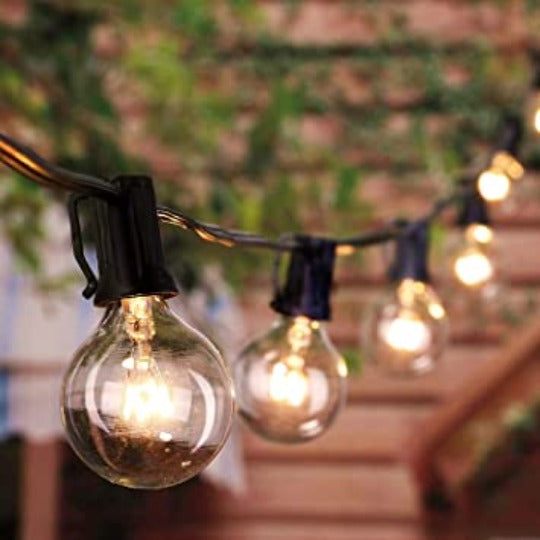 25FT Connectable Waterproof Globe String Lights with Bulbs for Indoor/Outdoor Use – Hanging Decor for Party, Porch, Balcony, and Backyard