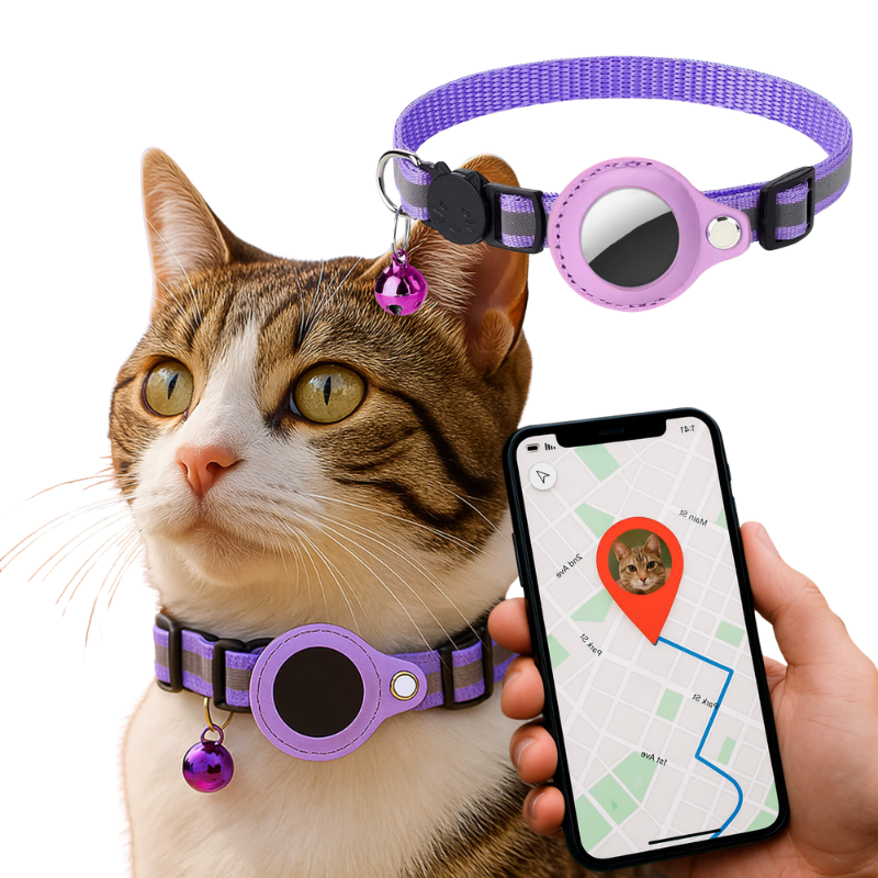 Smart Cat Collar with GPS Tracker | Adjustable & Reflective