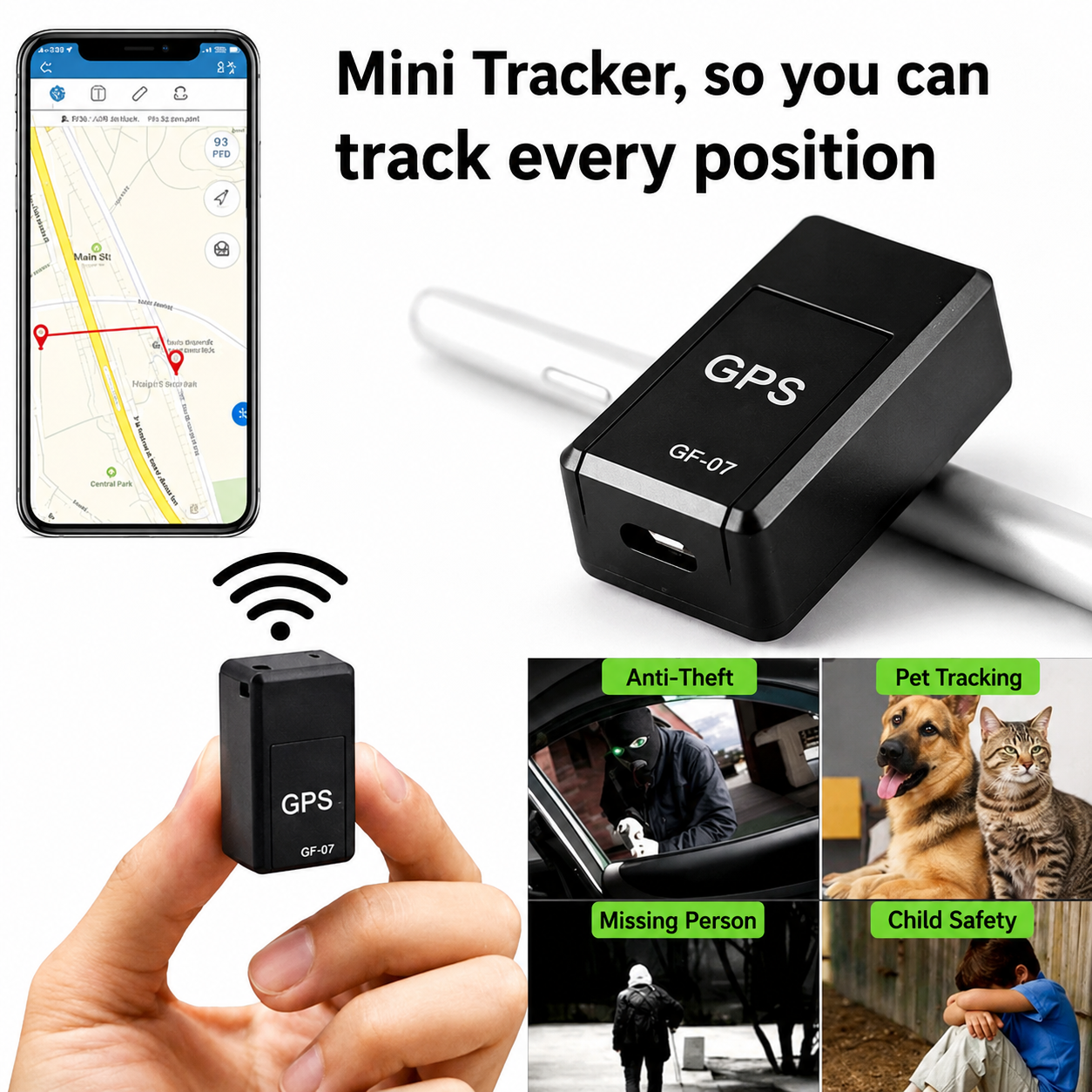 Compact GPS Locator | Subscription-Free Tracking Solution