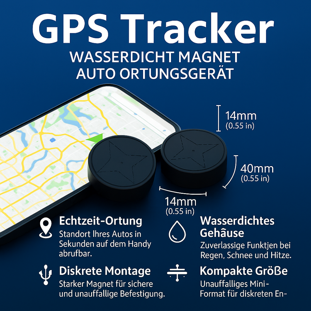 Compact GPS Tracker for Vehicles, Equipment, and Fleet Management