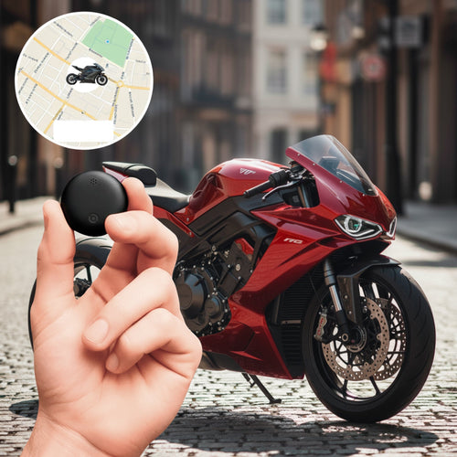GPS Motorcycle Tracker - No Subscription, Works with Android & iOS