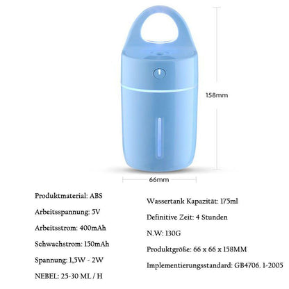 Compact USB Humidifier & Aroma Diffuser with Night Light