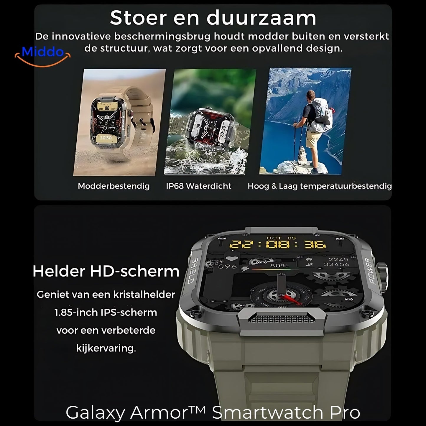 Durable Smartwatch for iOS & Android - Save Over €100
