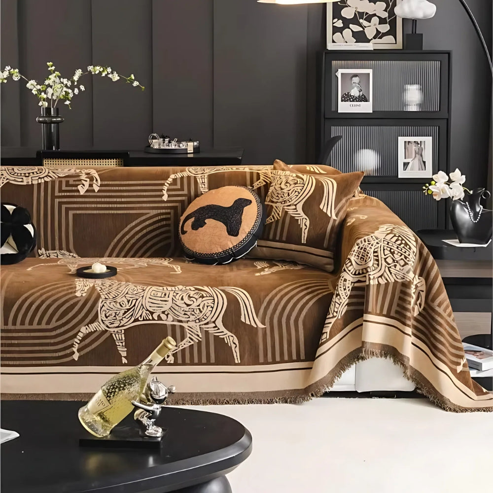Equestrian Charm All-Season Sofa Protector