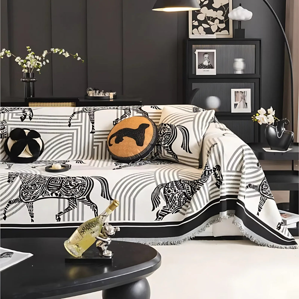 Equestrian Charm All-Season Sofa Protector